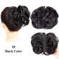 LUPU Synthetic Hair Bun Chignon Messy Curly Hair Band Elastic Scrunchy False Hair Pieces For Women Hairpins Black Brown